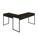 Ver imagem 6 de Escrivaninha Mesa Escritório L Estilo Dynamica 140cm Industrial Yescasa Carvalho Dark e Preto Marrom
