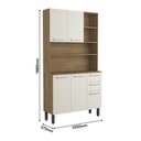 Ver imagem 2 de Cozinha Compacta 5 Portas 2 Gavetas Branco Ártico Bertolini