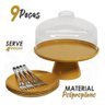 KIT BOLEIRA C/PRATOS E GARFOS P/TORTA 9PÇS 99327 COZA - 1