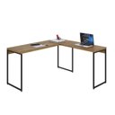 Ver imagem 4 de Escrivaninha Mesa Escritório L Estilo Dynamica 140cm Industrial Yescasa Lamina Mel e Preto Marrom