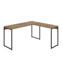 Ver imagem 2 de Escrivaninha Mesa Escritório L Estilo Dynamica 140cm Industrial Yescasa Lamina Mel e Preto Marrom