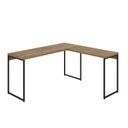 Ver imagem 2 de Escrivaninha Mesa Escritório L Estilo Dynamica 140cm Industrial Yescasa Lamina Mel E Preto