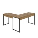 Ver imagem 6 de Escrivaninha Mesa Escritório L Estilo Dynamica 140cm Industrial Yescasa Lamina Mel e Preto Marrom