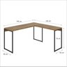 Escrivaninha Mesa Escritório L Estilo Industrial 150x140cm Dynamica Yescasa - 3