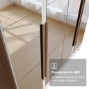 Ver imagem 6 de Guarda-Roupa Solteiro 4 Portas Batentes com Espelhos Rustic/Branco/Rustic Netuno Madesa
