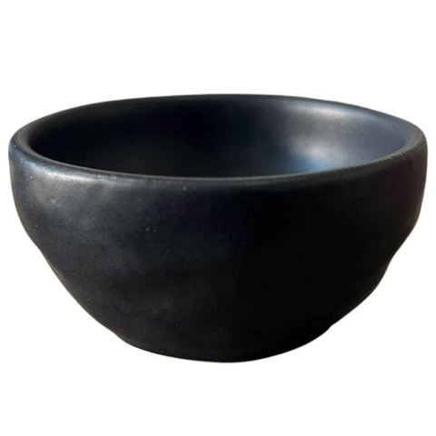 Ramequim 6,5x3cm Orgânico 50ml Preto Matte Cerâmica Molheira