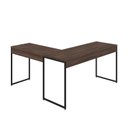 Ver imagem 6 de Escrivaninha Mesa Escritório L Estilo Dynamica 140cm Industrial Yescasa Nogal e Preto Marrom
