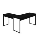 Ver imagem 6 de Escrivaninha Mesa Escritório L Estilo Dynamica 140cm Industrial Yescasa Preto Ônix E Preto