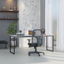 Ver mais imagens de Escrivaninha Mesa Escritório Diretor Estilo Dynamica 60cm Industrial Yescasa Branco Chess e Preto