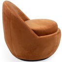 Ver imagem 5 de Kit 02 Poltronas Decorativa Giratória Sala de Estar Yumi C06 Veludo Terracota C-262 - Lyam