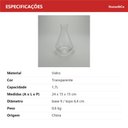 Ver imagem 6 de Decanter Licoreira de Vidro 1,7L Transparente 24x15x15cm Whisky Vinho Bar