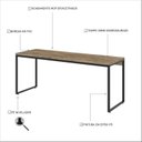 Ver imagem 5 de Escrivaninha Mesa Escritório Diretor Estilo Industrial 180cm Dynamica Yescasa