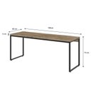 Ver imagem 3 de Escrivaninha Mesa Escritório Diretor Estilo Industrial 180cm Dynamica Yescasa