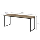 Ver imagem 3 de Escrivaninha Mesa Escritório Diretor Estilo Dynamica 60cm Industrial Yescasa Carvalho e Preto Marrom