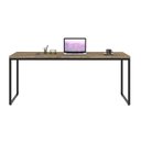 Ver imagem 6 de Escrivaninha Mesa Escritório Diretor Estilo Dynamica 60cm Industrial Yescasa Carvalho e Preto Marrom