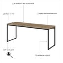 Ver imagem 5 de Escrivaninha Mesa Escritório Diretor Estilo Dynamica 60cm Industrial Yescasa Carvalho e Preto Marrom
