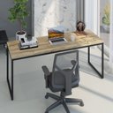Ver imagem 7 de Escrivaninha Mesa Escritório Diretor Estilo Dynamica 60cm Industrial Yescasa Carvalho e Preto Marrom