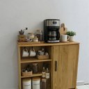Ver imagem 5 de Balcão para Sala de Jantar 1 Porta Nature Amarelo/Carvalho/Preto