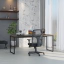 Ver mais imagens de Escrivaninha Mesa Escritório Diretor Estilo Dynamica 60cm Industrial Yescasa Carvalho Dark e Preto Marrom
