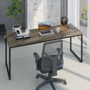 Ver imagem 7 de Escrivaninha Mesa Escritório Diretor Estilo Dynamica 60cm Industrial Yescasa Carvalho Dark e Preto Marrom
