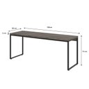 Ver imagem 3 de Escrivaninha Mesa Escritório Diretor Estilo Dynamica 60cm Industrial Yescasa Carvalho Dark e Preto Marrom