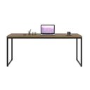 Ver imagem 6 de Escrivaninha Mesa Escritório Diretor Estilo Dynamica 60cm Industrial Yescasa Lamina Mel e Preto Marrom