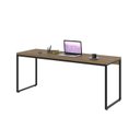 Ver imagem 4 de Escrivaninha Mesa Escritório Diretor Estilo Dynamica 60cm Industrial Yescasa Lamina Mel e Preto Marrom