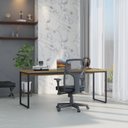Ver mais imagens de Escrivaninha Mesa Escritório Diretor Estilo Dynamica 60cm Industrial Yescasa Lamina Mel e Preto Marrom