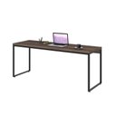 Ver imagem 4 de Escrivaninha Mesa Escritório Diretor Estilo Dynamica 60cm Industrial Yescasa Nogal e Preto Marrom