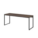 Ver imagem 2 de Escrivaninha Mesa Escritório Diretor Estilo Dynamica 60cm Industrial Yescasa Nogal e Preto Marrom