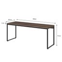Ver imagem 3 de Escrivaninha Mesa Escritório Diretor Estilo Dynamica 60cm Industrial Yescasa Nogal e Preto Marrom