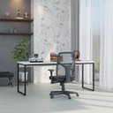 Ver mais imagens de Escrivaninha Mesa Escritório Diretor Estilo Dynamica 60cm Industrial Yescasa Snow e Preto Branco