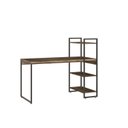 Ver imagem 2 de Escrivaninha Mesa Escritório com Estante Alta Estilo Industrial 135cm com 03 Prateleiras Dynamica Yescasa