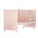 Ver imagem 2 de Quarto Bebê Infantil Doce Sonho Berço Reto Rodizio e Guardar Roupas com Cômoda Qmovi