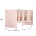 Ver imagem 5 de Quarto Bebê Infantil Doce Sonho Berço Reto Rodizio e Guardar Roupas com Cômoda Qmovi