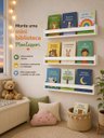 Ver imagem 4 de Prateleira Montessori Infantil 60cm Expositor de Livros
