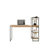 Escrivaninha Mesa Escritório com Estante Alta Estilo Industrial 135cm com 03 Prateleiras Dynamica Yescasa - 4