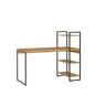 Escrivaninha Mesa Escritório com Estante Alta Estilo Industrial 135cm com 03 Prateleiras Dynamica Yescasa - 2
