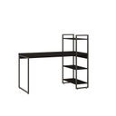 Ver imagem 2 de Escrivaninha Mesa Escritório com Estante Alta Estilo Industrial 135cm com 03 Prateleiras Dynamica Yescasa