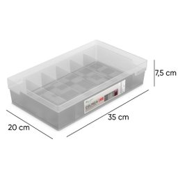 Organizador de Gavetas Armários Plástico Colmeia C80/6 Cristal - 5