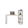 Escrivaninha Mesa Escritório com Estante Alta Estilo Industrial 135cm com 03 Prateleiras Dynamica Yescasa - 4