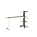 Ver imagem 2 de Escrivaninha Mesa Escritório com Estante Alta Estilo com Dynamica 03 Prateleiras 64cm Industrial Yescasa Branco/Preta