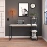 Escrivaninha Mesa Escritório com Estante Alta Estilo Industrial 135cm com 03 Prateleiras Dynamica Yescasa - 1