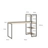 Escrivaninha Mesa Escritório com Estante Alta Estilo Industrial 135cm com 03 Prateleiras Dynamica Yescasa - 3