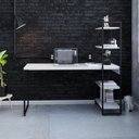 Ver imagem 1 de Escrivaninha Mesa Escritório com Estante Alta Estilo Industrial 150cm com 04 Prateleiras Dynamica Yescasa