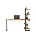 Ver imagem 4 de Escrivaninha Mesa Escritório com Estante Alta Estilo Industrial 150cm com 04 Prateleiras Dynamica Yescasa
