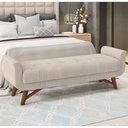 Ver imagem 1 de Puff Recamier 195cm Neville P02 Linho Bege Cru - Mpozenato