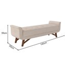 Ver imagem 4 de Puff Recamier 195cm Neville P02 Linho Bege Cru - Mpozenato