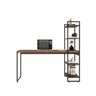 Escrivaninha Mesa Escritório com Estante Alta Estilo Industrial 150cm com 04 Prateleiras Dynamica Yescasa - 4