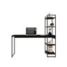 Escrivaninha Mesa Escritório com Estante Alta Estilo Industrial 150cm com 04 Prateleiras Dynamica Yescasa - 4